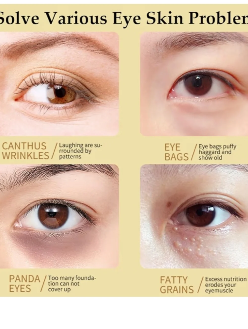 Avocado Eye Mask, Under Eye Patches for Puffy Eyes and Dark Circles, 60 Pcs